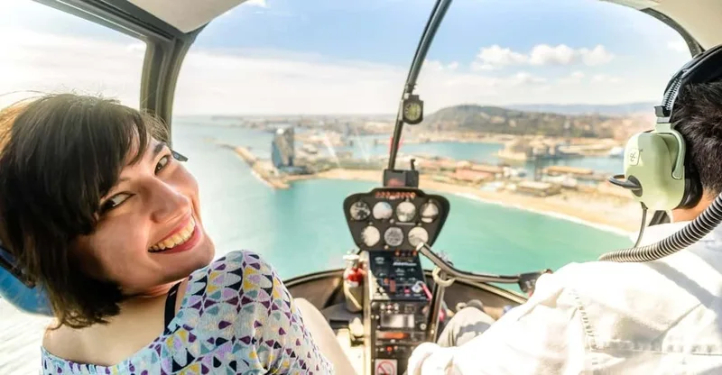 Helicopter Flight & Heliport Boat Transfer — helicopter tour in Barcelona