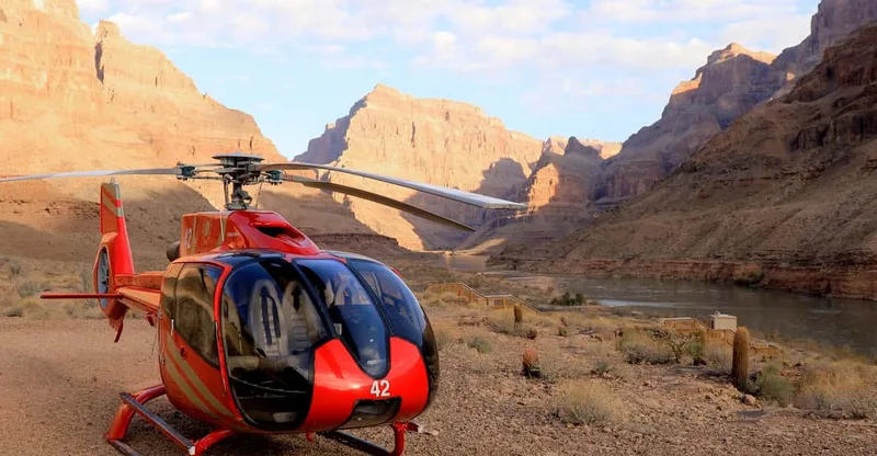 Grand Canyon West: Helicopter & Boat with Park Entry Options — helicopter tour in Grand Canyon