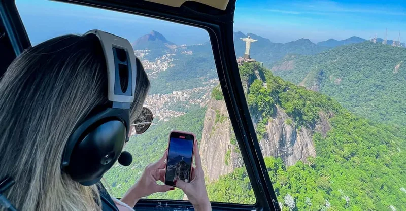 Rio: 30-Min Christ Flight + Hotel Transfer Option — helicopter tour in Rio de Janeiro