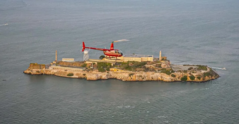From Sausalito: San Francisco and Alcatraz Helicopter Tour — helicopter tour in San Francisco